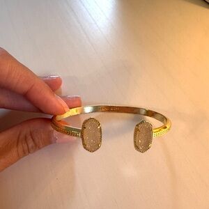 Kendra Scott Gold and White Cuff Bracelet